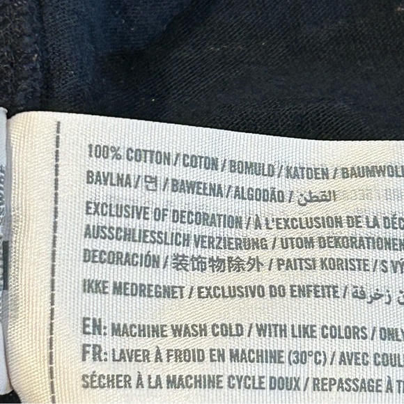 Abercrombie & Fitch Navy Gold Striped Tee Shirt Top M - Picture 5 of 7